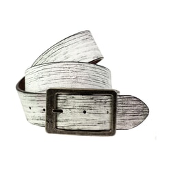Ash Leather Belt in Tex White