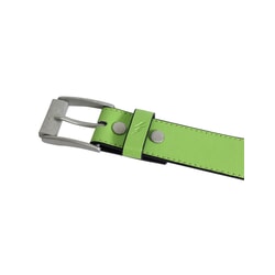 Triple S Studded Leather Belt in Neon Green
