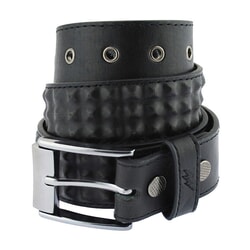 Cover Up Leather Belt in Black