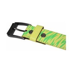Cover Up Leather Belt in Neon Yellow