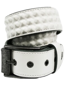 Cover Up Leather Belt in White