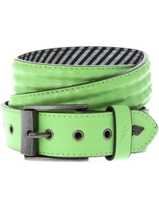 Cover Up Leather Belt in Neon Green