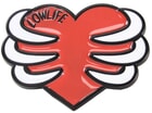 Lowlife Heart Buckle in Black & Red