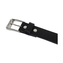 Triple S Studded Leather Belt in Black and Silver