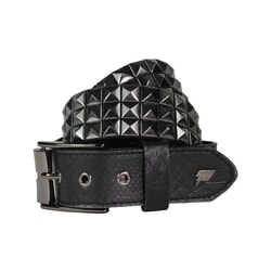 Lowlife Triple S Studded Leather Belt in Black and Snakeskin for men and women