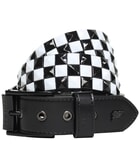 Lowlife Triple S Studded Leather Belt in Black and White for men and women