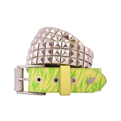 Lowlife Triple S Studded Leather Belt in Neon Print for men and women