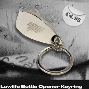 Lowlife Bottle Opener Keyring in Silver