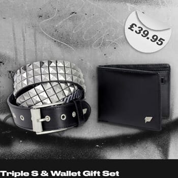 Lowlife Triple S & Wallet Gift Set in Black and Silver
